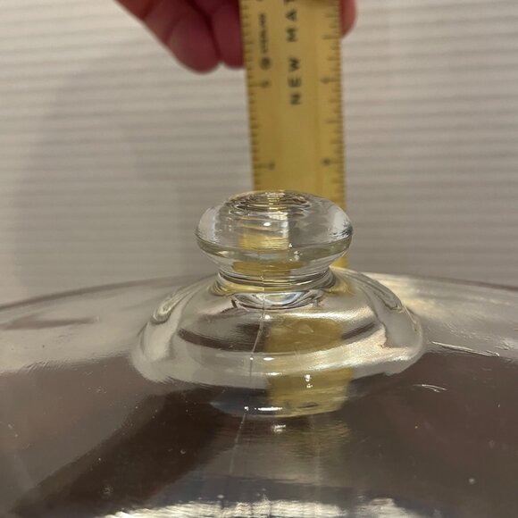 Vintage Glass Casserole Dish With Lid Embossed Floral Design - Picture 12 of 12